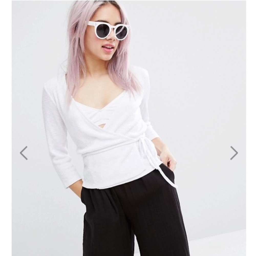 Monki Front Wrap Top